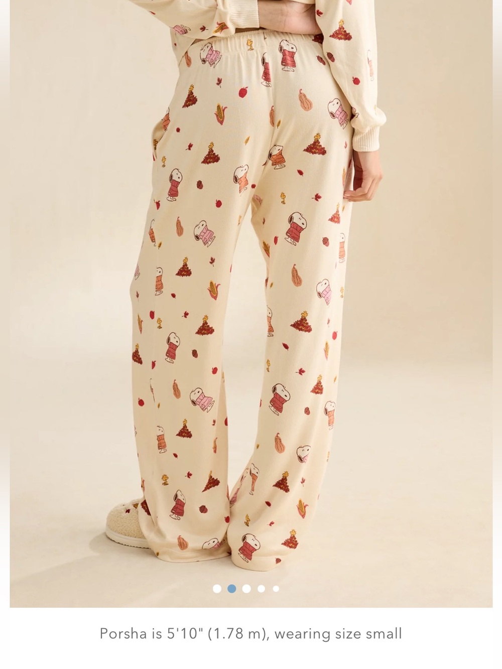 American Eagle Outfitters Cream Plush Snoopy Pajama Set - Large - Picture 2 of 9